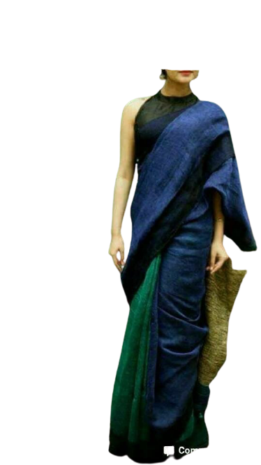 Pure Linen Saree M J HANDLOOMS