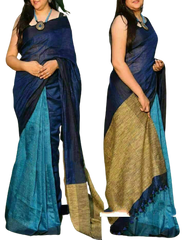 Pure Linen Saree M J HANDLOOMS