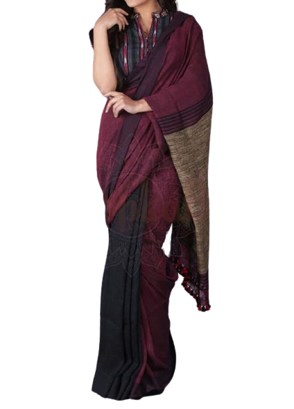 Pure Linen Saree M J HANDLOOMS