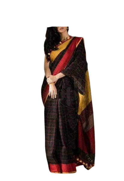 Pure Linen Saree M J HANDLOOMS