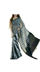 Pure Linen Saree M J HANDLOOMS