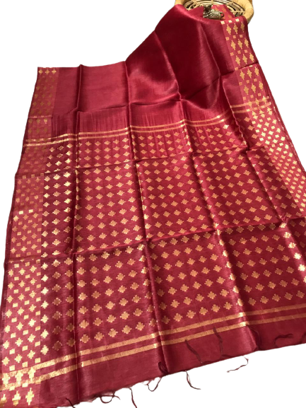 Organza Linen Cutwork Saree M J HANDLOOMS