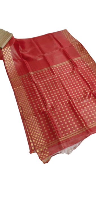 Organza Linen Cutwork Saree M J HANDLOOMS
