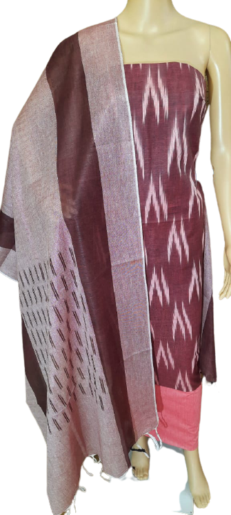 Ikkat Cotton Suit M J HANDLOOM
