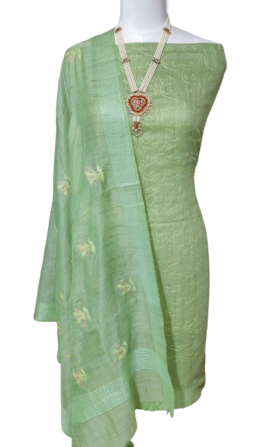 Soft Silk Embroidery Suit M J HANDLOOM