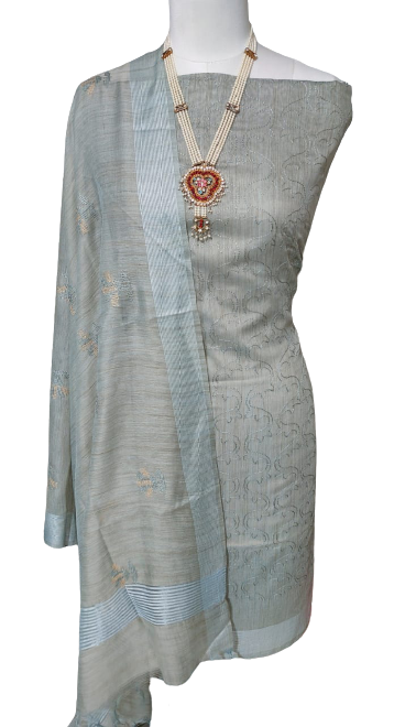Soft Silk Embroidery Suit M J HANDLOOM
