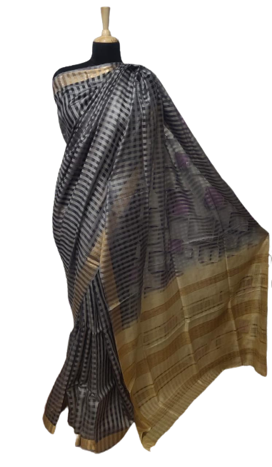 Tussar Munga Silk Saree HIND SILK