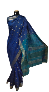 Tussar Munga Silk Zari Butta Saree HIND SILK