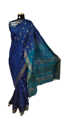 Tussar Munga Silk Zari Butta Saree HIND SILK