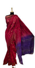 Tussar Munga Silk Zari Butta Saree HIND SILK