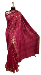 Tussar Munga Silk Zari Butta Saree HIND SILK