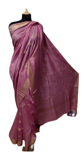 Tussar Munga Silk Zari Butta Saree HIND SILK