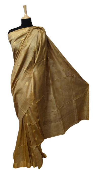 Tussar Munga Silk Zari Butta Saree HIND SILK