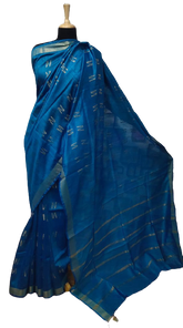 Tussar Munga Silk Zari Butta Saree HIND SILK