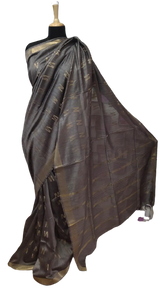 Tussar Munga Silk Zari Butta Saree HIND SILK