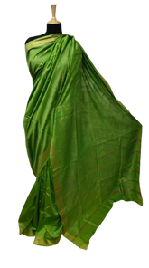 Tussar Munga Silk Zari Butta Saree HIND SILK