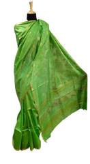 Tussar Munga Silk Zari Butta Saree HIND SILK