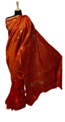 Tussar Munga Silk Zari Butta Saree HIND SILK