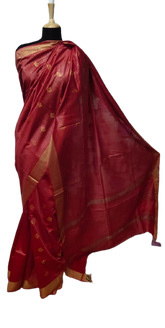 Tussar Munga Silk Zari Butta Saree HIND SILK