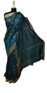Tussar Munga Silk Zari Butta Saree HIND SILK