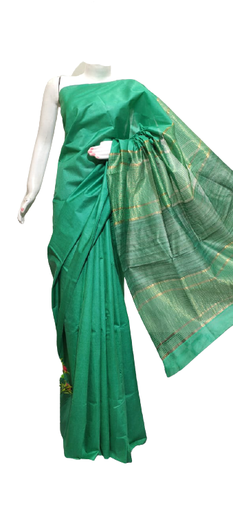 Mulberry Ghicha Silk Saree M J HANDLOOM