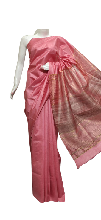 Mulberry Ghicha Silk Saree M J HANDLOOM