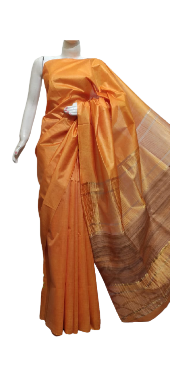 Mulberry Ghicha Silk Saree M J HANDLOOM
