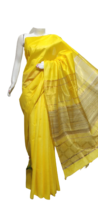 Mulberry Ghicha Silk Saree M J HANDLOOM