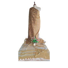 Pure Linen Embroidery Saree SILK ZONE