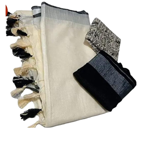 Khadi Linen Saree M J HANDLOOM