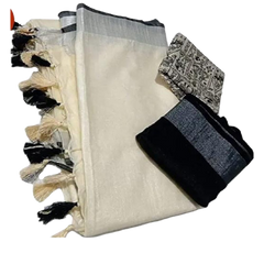 Khadi Linen Saree M J HANDLOOM