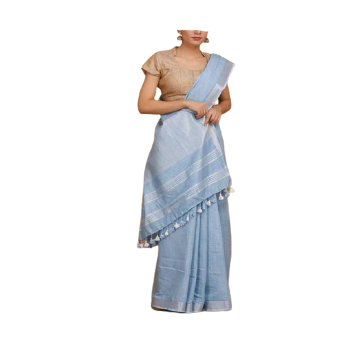 Khadi Linen Saree M J HANDLOOM