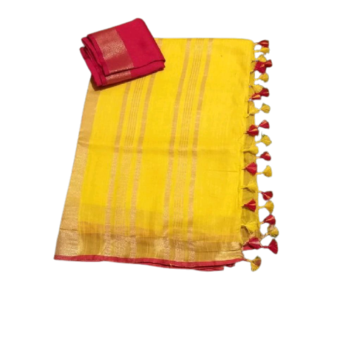 Khadi Linen Saree M J HANDLOOMS