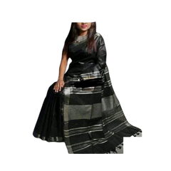 Khadi Linen Saree M J HANDLOOM