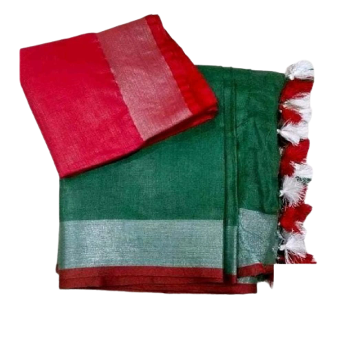 Khadi Linen Saree M J HANDLOOM