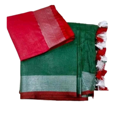 Khadi Linen Saree M J HANDLOOM