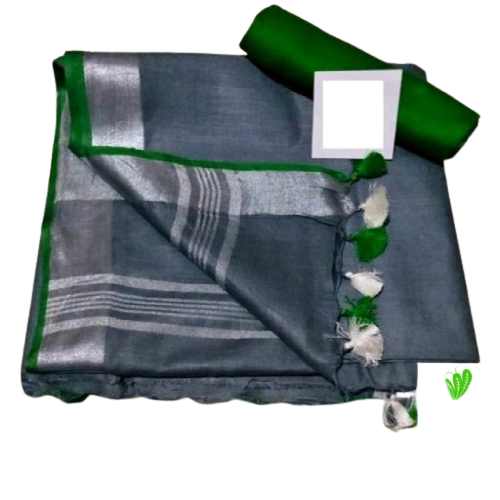 Khadi Linen saree M J HANDLOOM