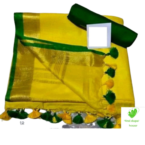 Khadi Linen Saree M J HANDLOOM