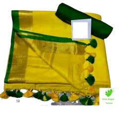 Khadi Linen Saree M J HANDLOOM
