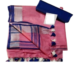 Khadi Linen Saree M J HANDLOOM