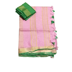 Khadi Linen Saree M J HANDLOOM