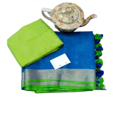 Khadi Linen Saree M J HANDLOOM