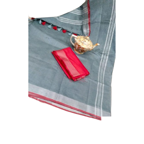 Khadi Linen Saree M J HANDLOOM