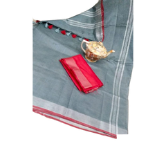 Khadi Linen Saree M J HANDLOOM