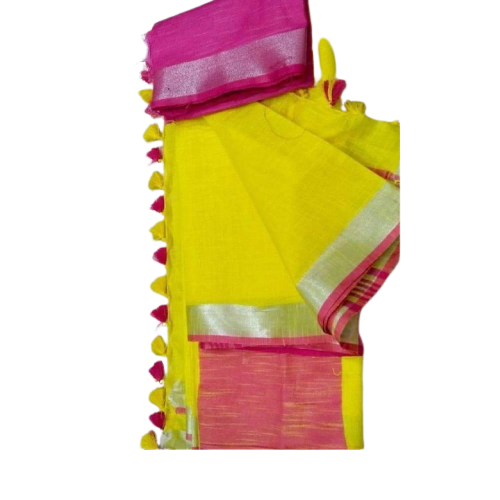 Khadi Linen Saree M J HANDLOOM