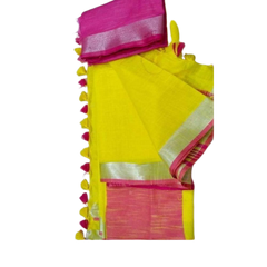 Khadi Linen Saree M J HANDLOOM