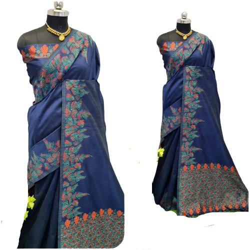 Handloom Raw Silk Weaving Saree M J HANDLOOM