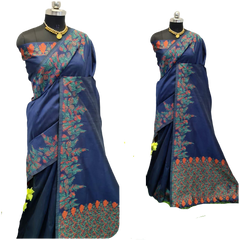 Handloom Raw Silk Weaving Saree M J HANDLOOM