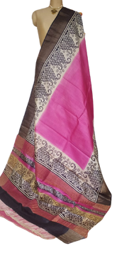 Pure Tussar Silk print saree