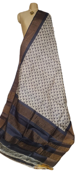 Pure Tussar Silk print saree